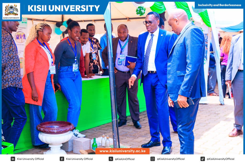 Visitors exploring exhibits at Kisii University Innovation Week